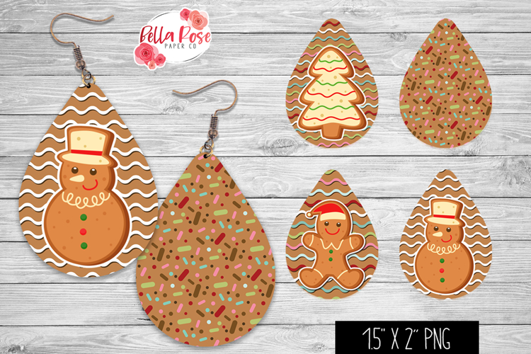 Gingerbread | Farmhouse | 4 Sets of Teardrop Earrings