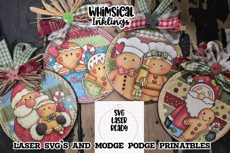 Gingerbread Lover Mod Podge Ornaments SVG