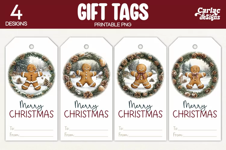 Christmas Gift Tags, Merry Christmas Printable Tags
