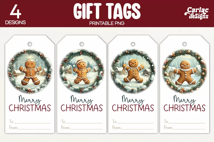 Christmas Gift Tags, Merry Christmas Printable Tags