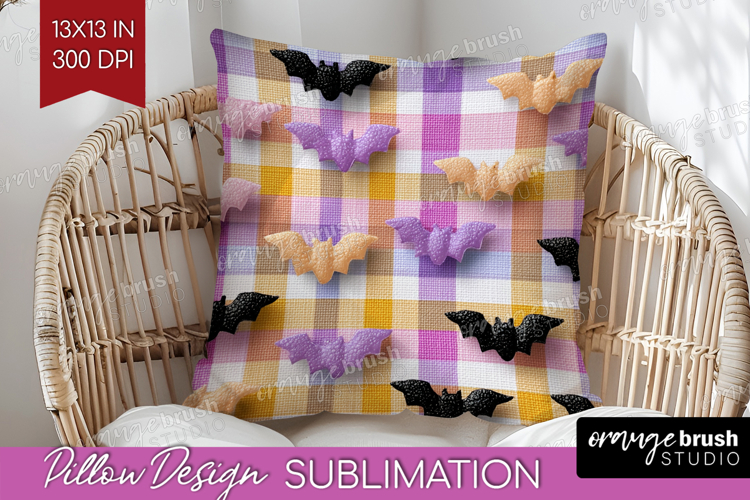 Gingram Halloween Pillow Sublimation - Spooky Cute Pillow