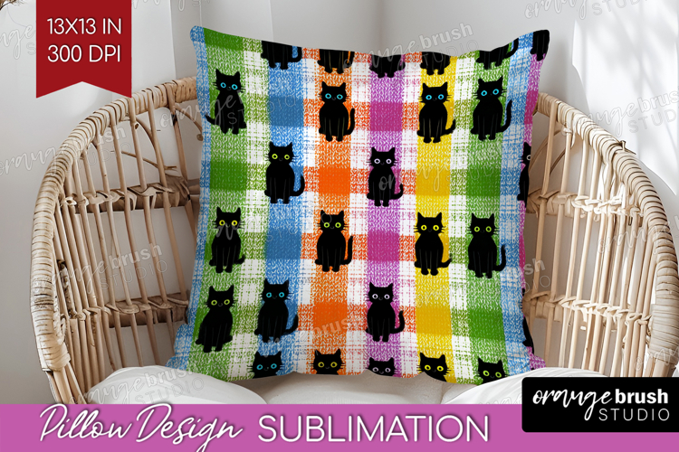 Gingram Halloween Pillow Sublimation - Spooky Cute Pillow