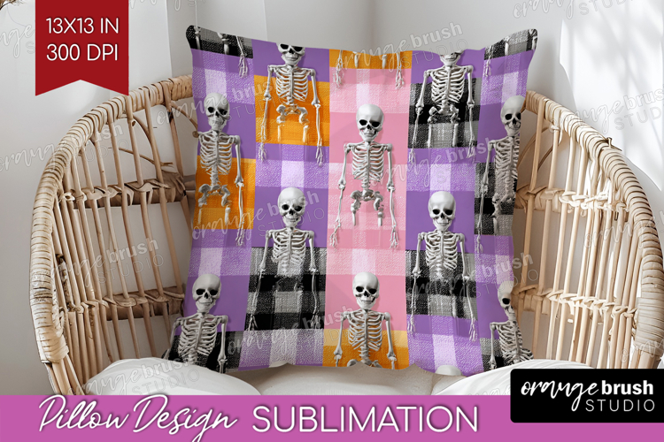 Gingram Halloween Pillow Sublimation - Spooky Cute Pillow