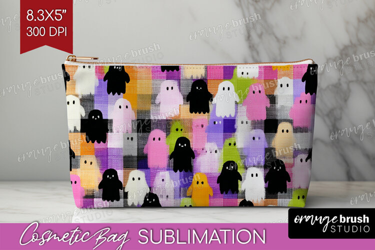 Gingram Halloween Cosmetic Bag - Spooky Cute Makeup Bag PNG example image 1
