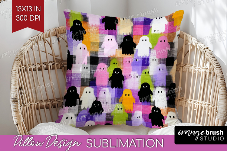 Gingram Halloween Pillow Sublimation - Spooky Cute Pillow
