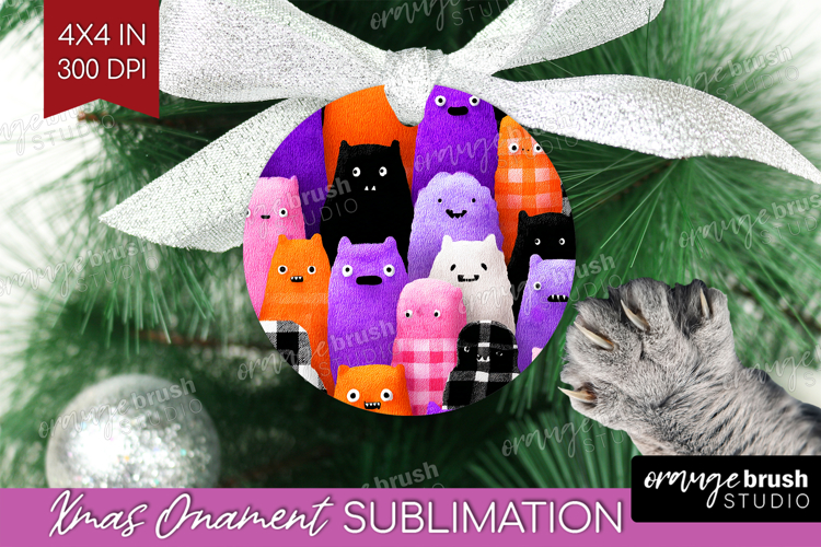 Gingram Halloween Ornament PNG - Spooky Cute PNG Sublimation