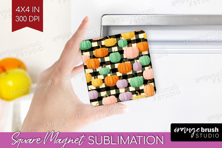 Gingram Halloween Magnet Sublimation - Spooky Cute Square