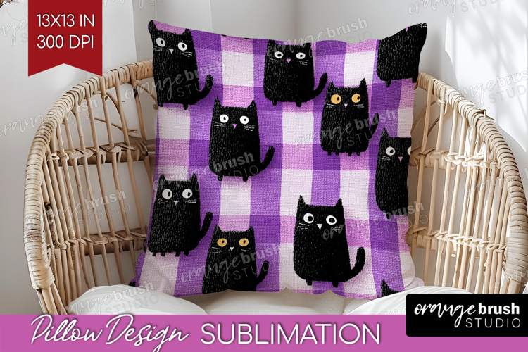 Gingram Halloween Pillow Sublimation - Spooky Cute Pillow