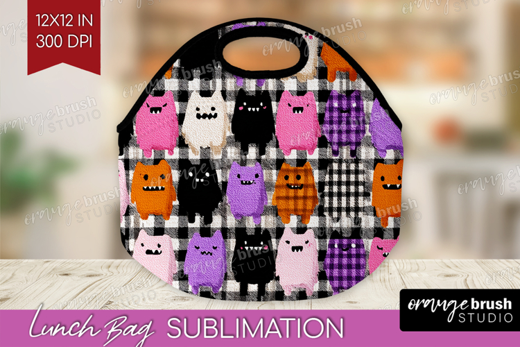 Gingram Halloween Lunch Bag - Spooky Cute Lunch Bug PNG