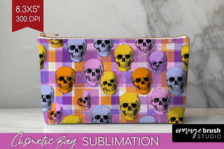 Gingram Halloween Cosmetic Bag - Spooky Cute Makeup Bag PNG example image 1