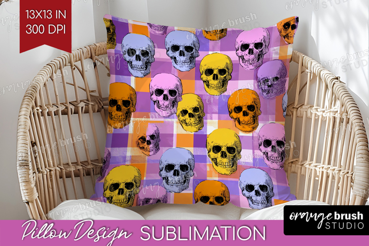 Gingram Halloween Pillow Sublimation - Spooky Cute Pillow