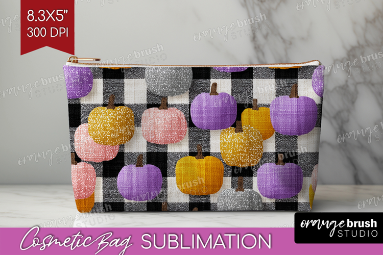 Gingram Halloween Cosmetic Bag - Spooky Cute Makeup Bag PNG