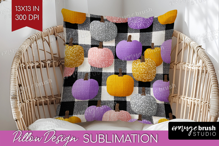 Gingram Halloween Pillow Sublimation - Spooky Cute Pillow