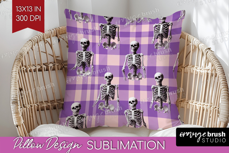 Gingram Halloween Pillow Sublimation - Spooky Cute Pillow