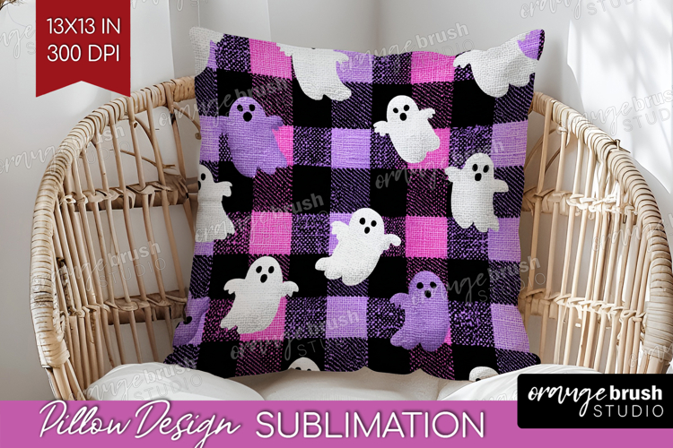 Gingram Halloween Pillow Sublimation - Spooky Cute Pillow