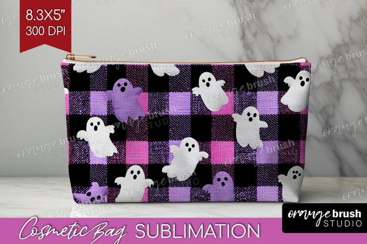 Gingram Halloween Cosmetic Bag - Spooky Cute Makeup Bag PNG example image 1