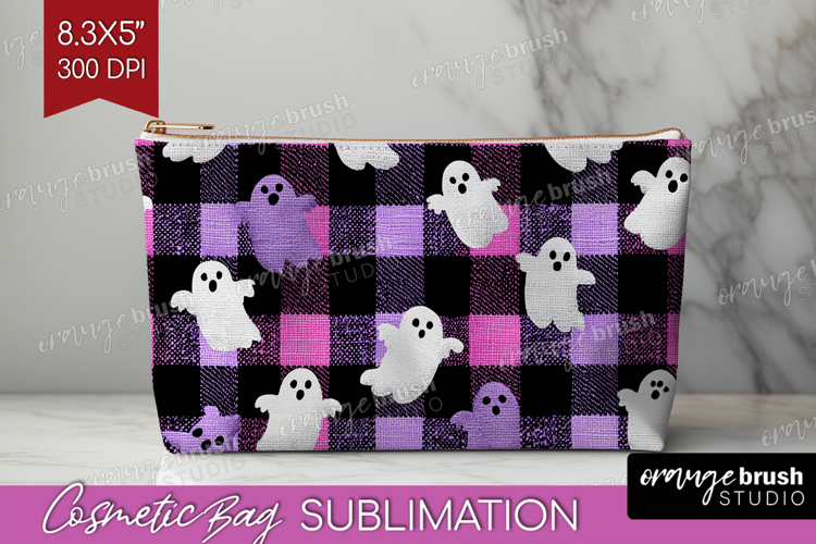 Gingram Halloween Cosmetic Bag - Spooky Cute Makeup Bag PNG