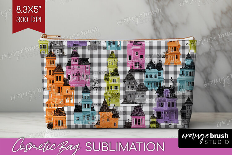 Gingram Halloween Cosmetic Bag - Spooky Cute Makeup Bag PNG example image 1