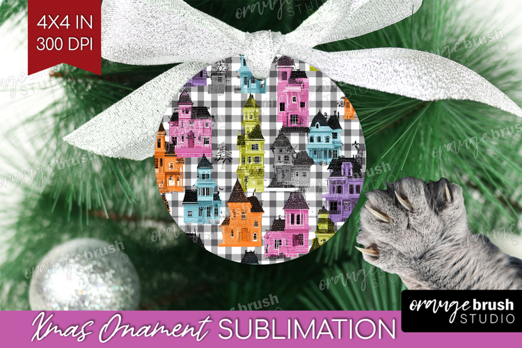 Gingram Halloween Ornament PNG - Spooky Cute PNG Sublimation