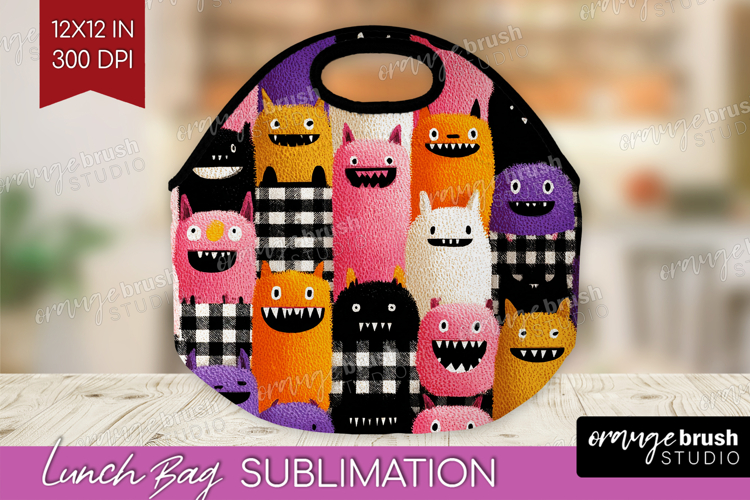 Gingram Halloween Lunch Bag - Spooky Cute Lunch Bug PNG