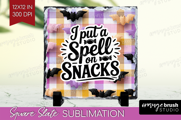 Sarcastic Quote Slate PNG - Halloween Square Slate