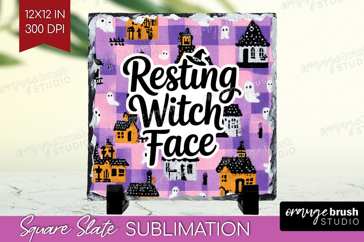 Sarcastic Quote Slate PNG - Halloween Square Slate