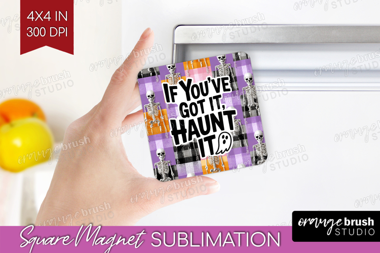 Sarcastic Quote Magnet Sublimation - Halloween Square Magnet