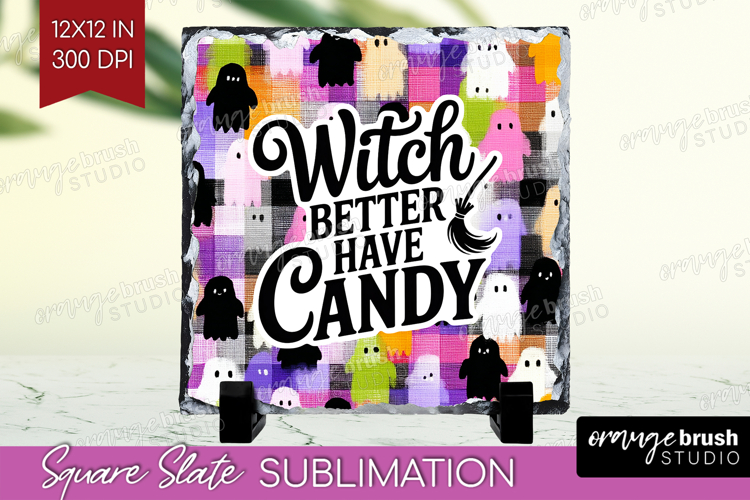 Sarcastic Quote Slate PNG - Halloween Square Slate
