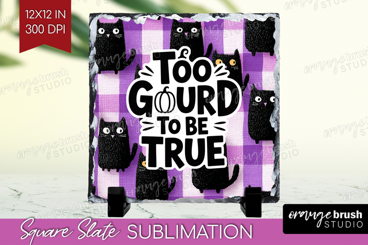 Sarcastic Quote Slate PNG - Halloween Square Slate