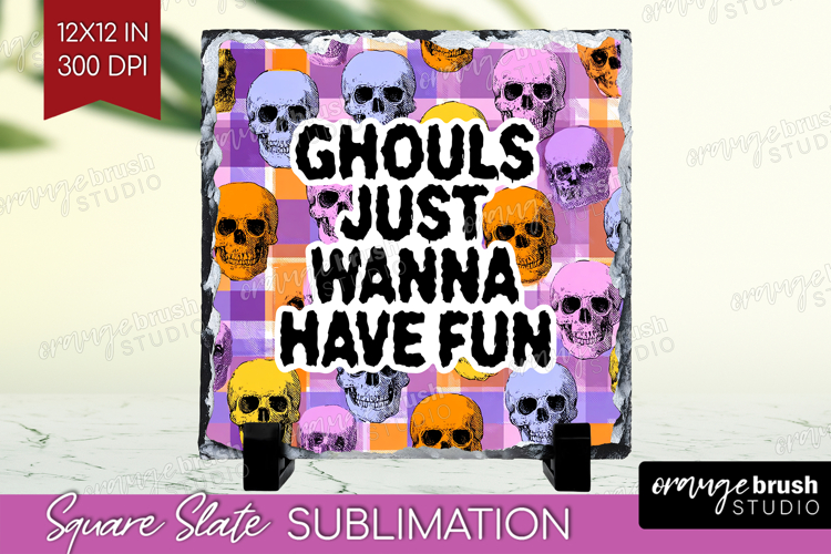 Sarcastic Quote Slate PNG - Halloween Square Slate