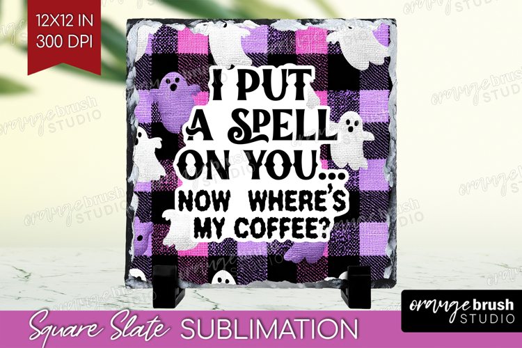 Sarcastic Quote Slate PNG - Halloween Square Slate