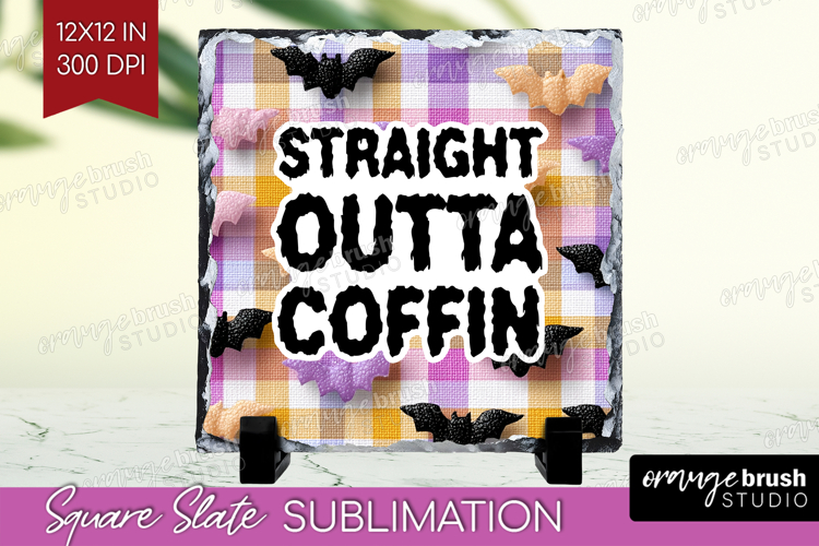 Sarcastic Quote Slate PNG - Halloween Square Slate