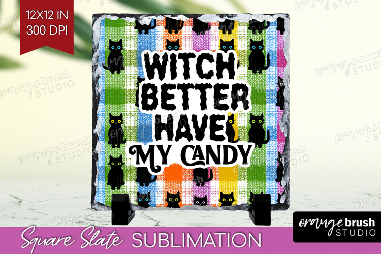 Sarcastic Quote Slate PNG - Halloween Square Slate