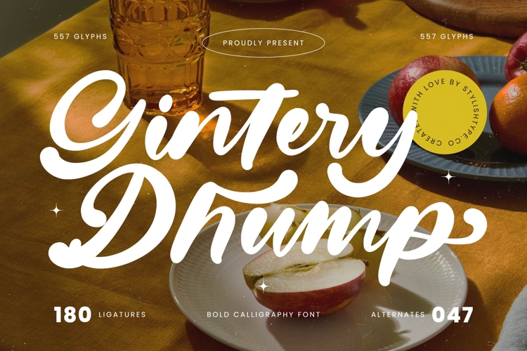 Gintery Dhump - Bold Calligraphy Font
