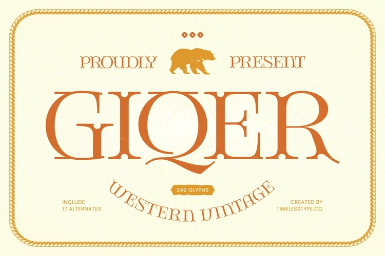 Giqer - Western Vintage Serif Font
