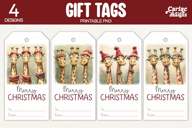 Christmas Gift Tags, Merry Christmas Printable Tags