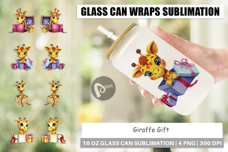 Glass Can Giraffe Gift