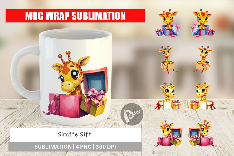 Mug Wrap Giraffe Gift