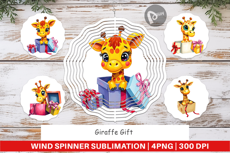 Wind Spinner Giraffe Gift