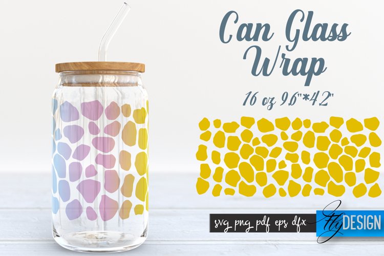 Can Glass Wrap | Animals SVG | Giraffe SVG Design | Template example image 1