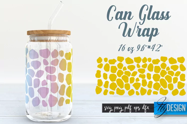 Can Glass Wrap | Animals SVG | Giraffe SVG Design | Template