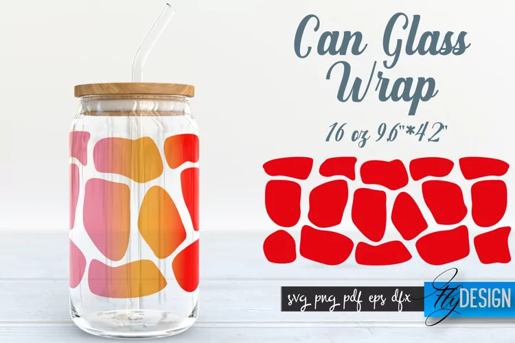 Can Glass Wrap | Animals SVG | Giraffe SVG Design | Template