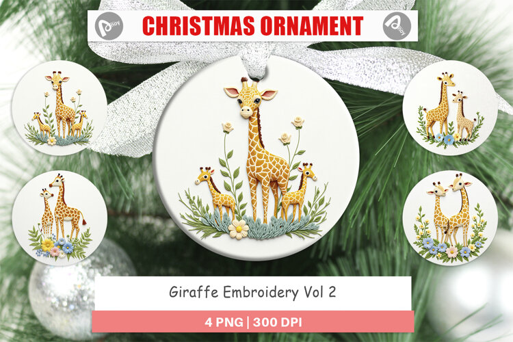 Ornament Giraffe Embroidery example image 1