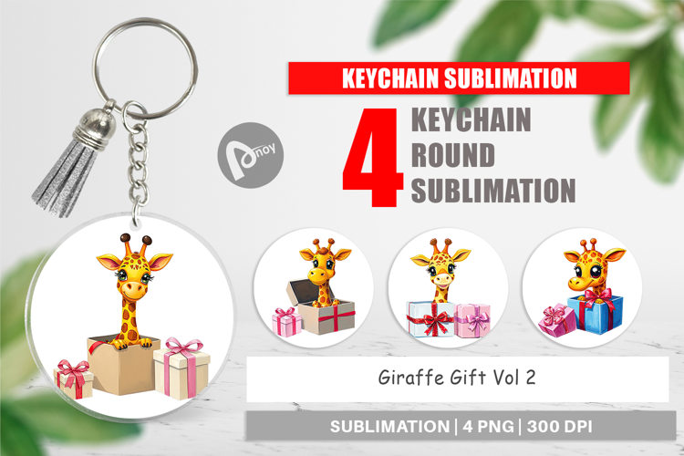 Keychain Giraffe Gift