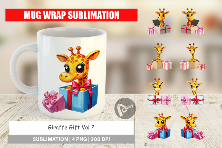 Mug Wrap Giraffe Gift