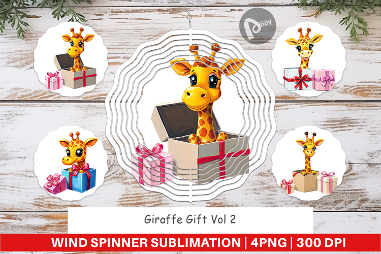Wind Spinner Giraffe Gift