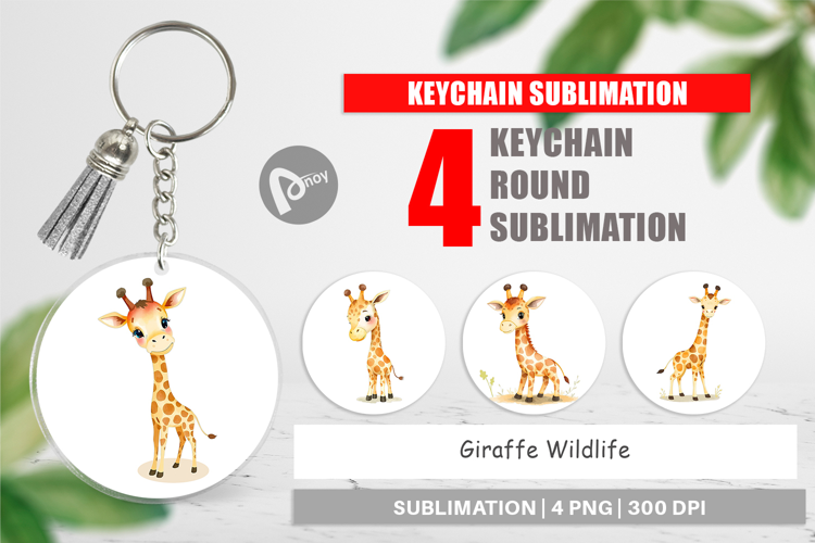 Keychain Giraffe Wildlife