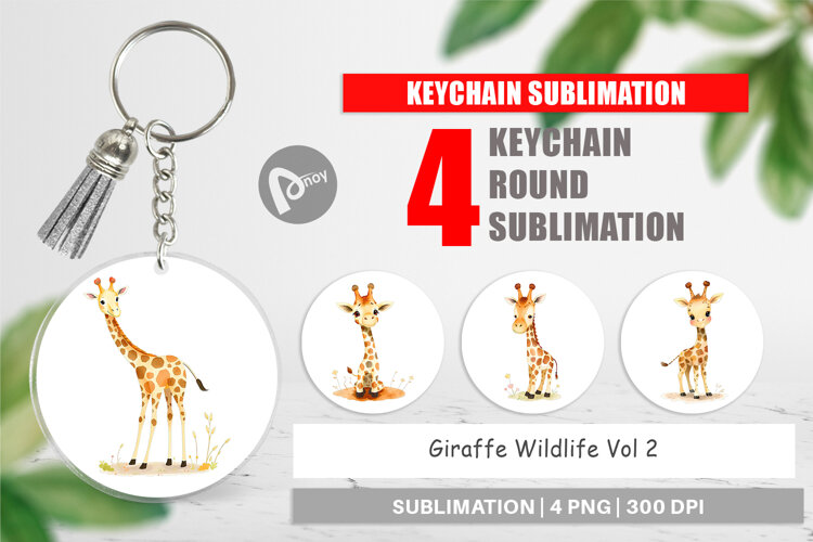 Keychain Giraffe Wildlife example image 1