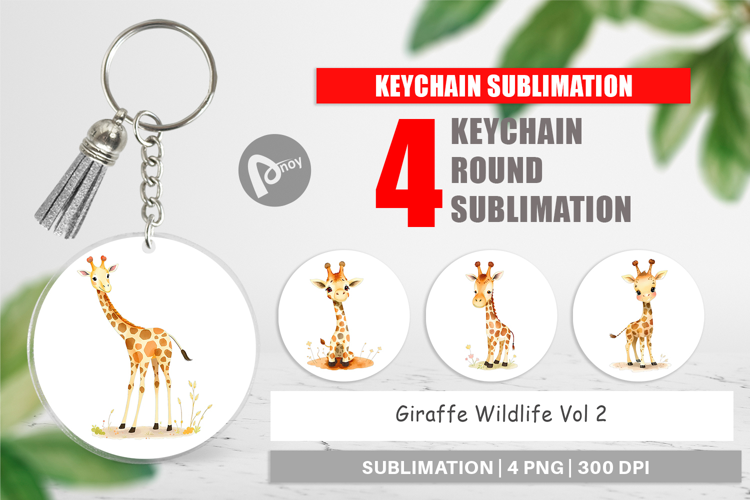Keychain Giraffe Wildlife