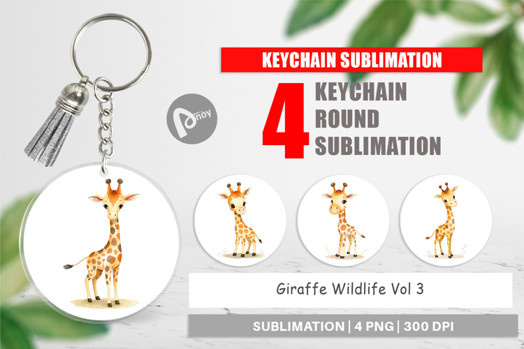 Keychain Giraffe Wildlife